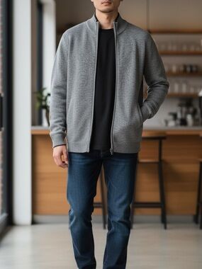 Patagonia Cashmere Zip Sweater Gray Men’s M Luxury Minimal